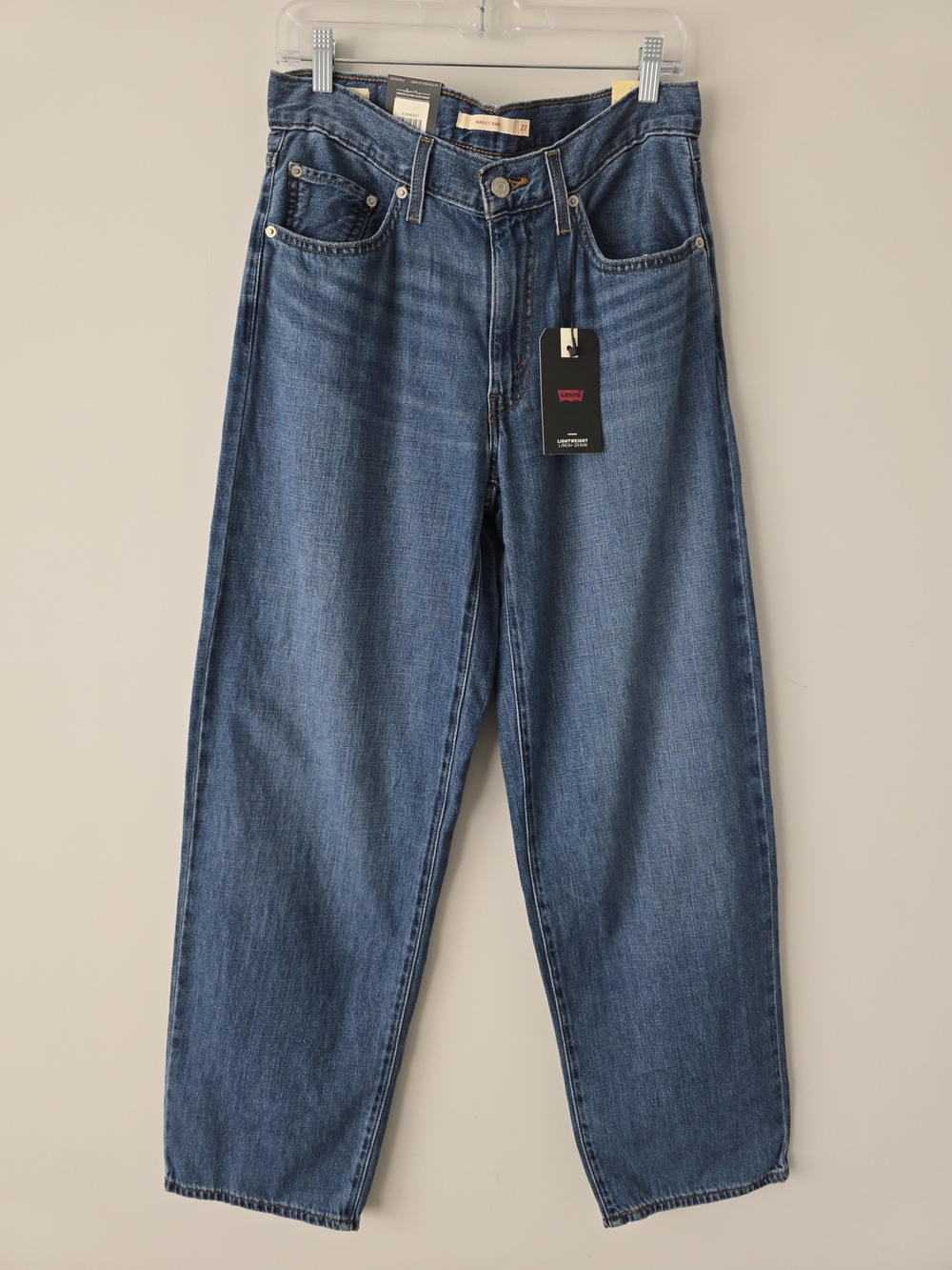 Levi's Premium Baggy Dad Straight Jeans 27 Mid Wash NWT